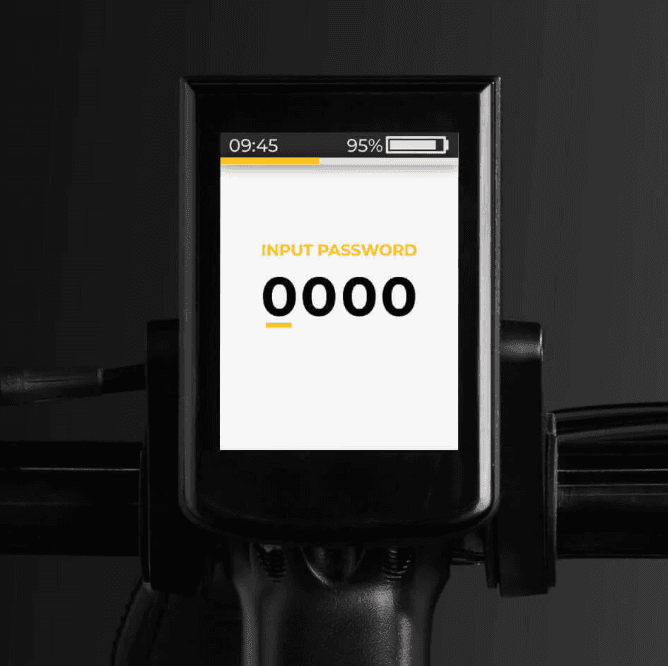 PIN-locked keypad display on the MOD Easy SideCar 3
